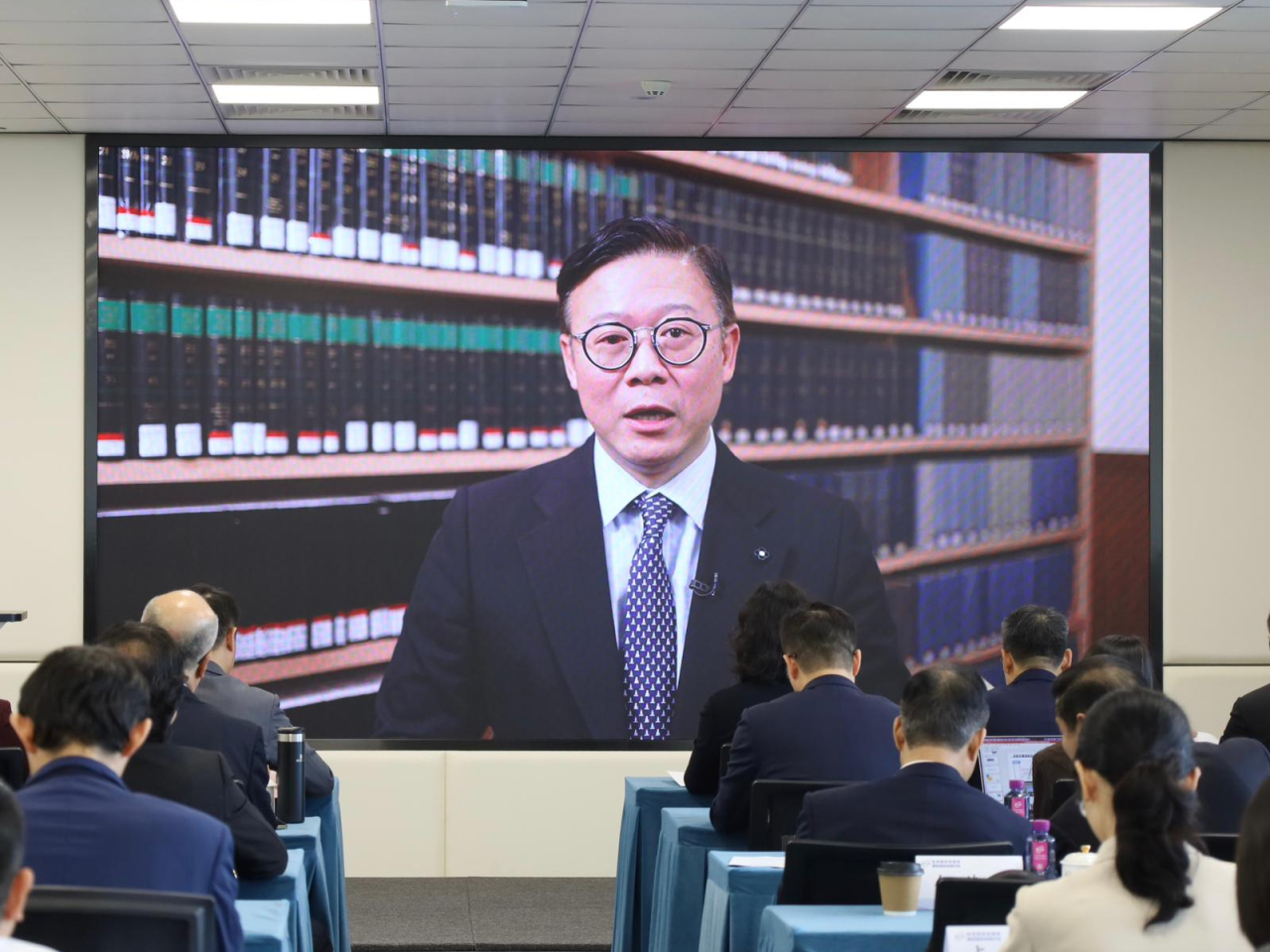 張國鈞表示,律政司積極推動建立並落實「灣區標準」,助力灣區建立多元糾紛解決機制。(政府新聞處)