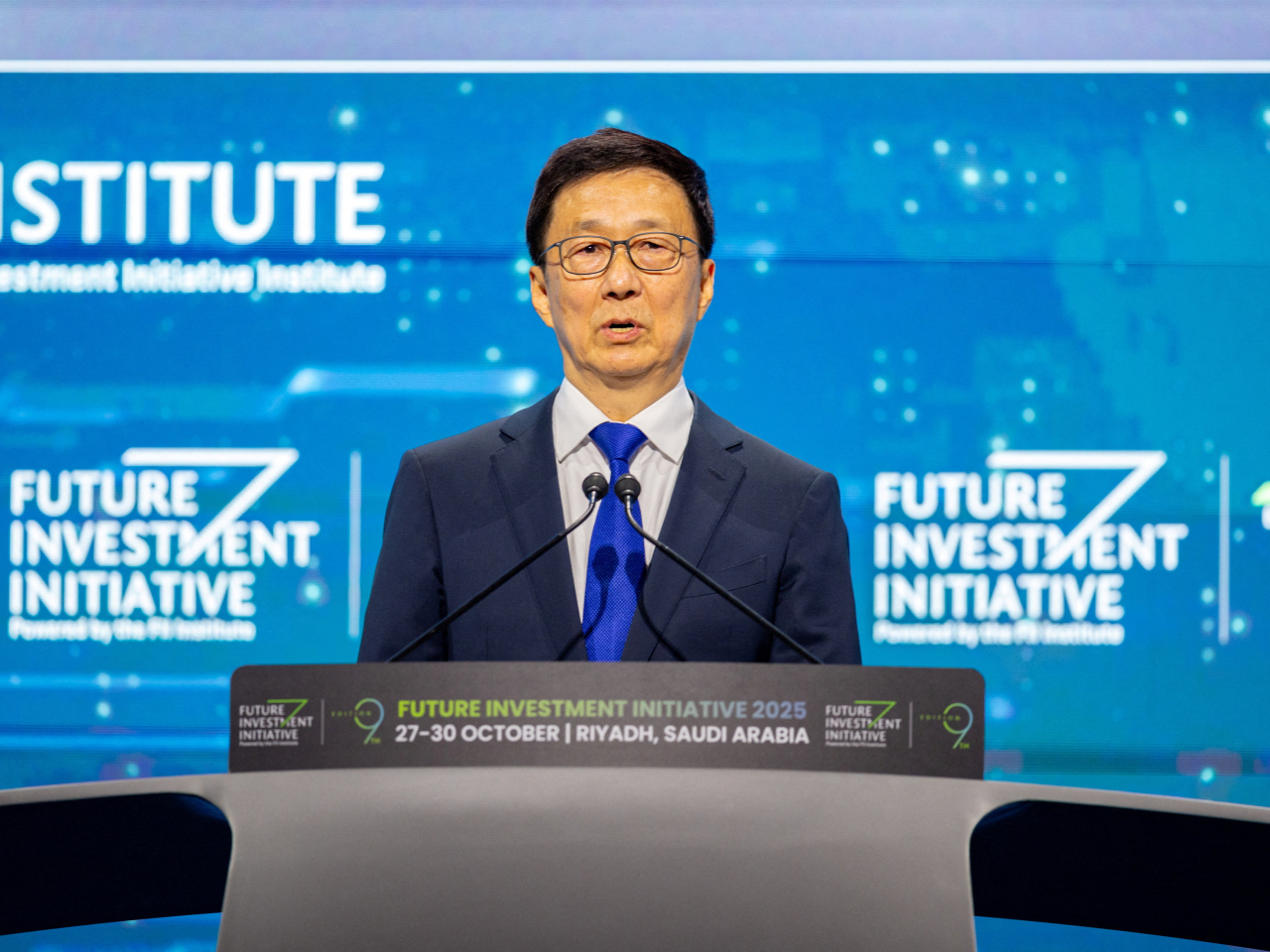 韓正表示,中方願同沙方拓展各領域務實合作。(路透社資料圖片)