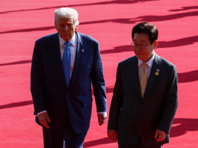 Donald Trump said he had given approval for South Korea to build a nuclear-powered submarine after meeting with President Lee Jae Myung on Wednesday. Photo: Reuters