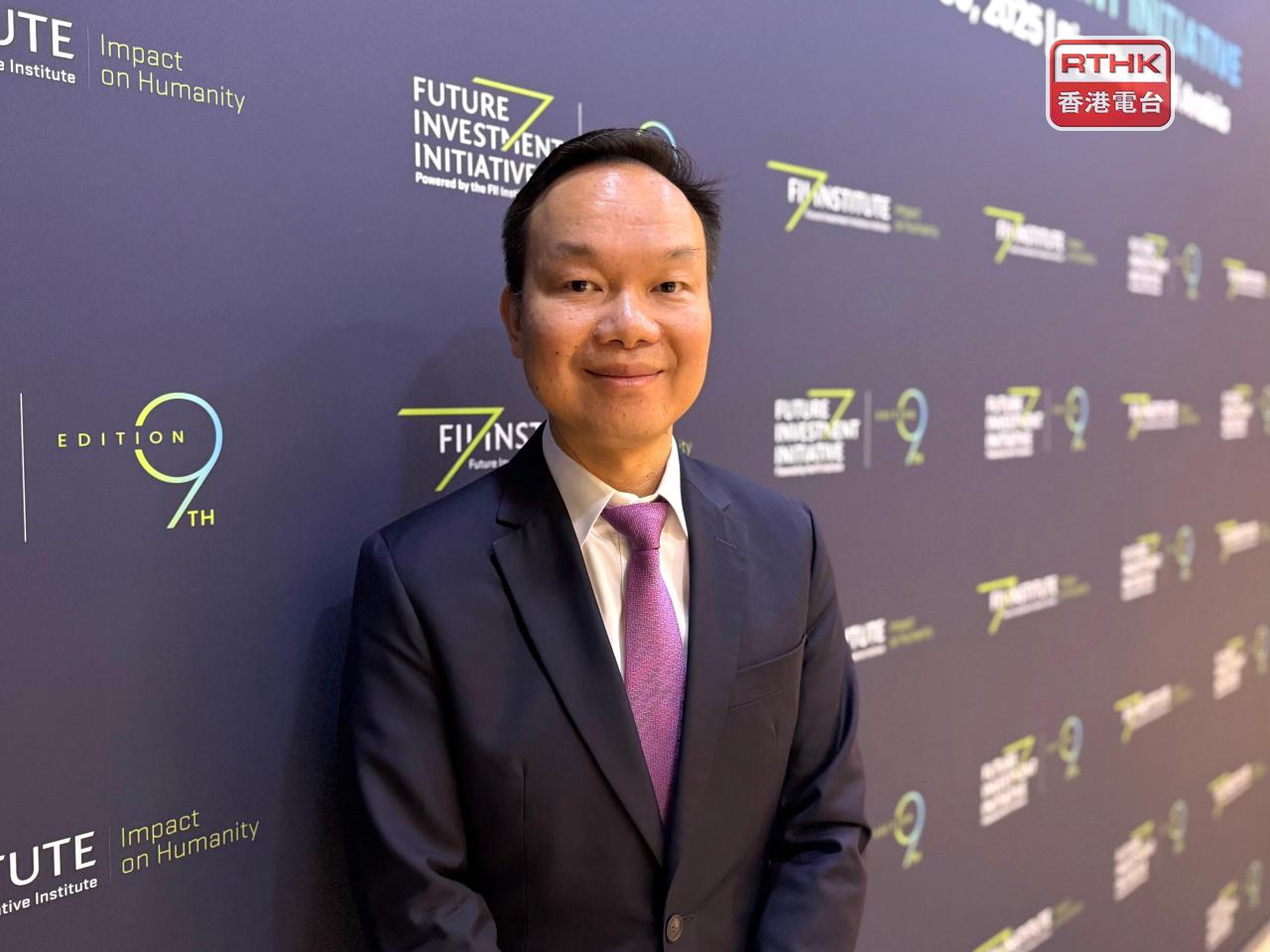 徐經緯表示，從現時新股或再融資投資者及市場反應，上市後流動性及後市表現都較健康，希望情況可以持續。（李意琴攝）