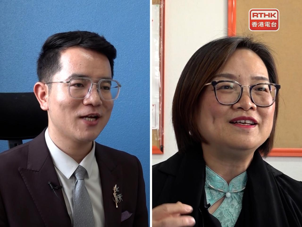 馬帥二布（左）說中文教材係由沙特教育部與中國教育部中外語言交流合作中心共同編制；范立雲（右）表示觀課後會撰寫評核表。（麥偉康攝）