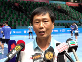 楊德強表示，來港參與全運會手球項目的10支隊伍已經抵港，分批入住酒店。（施華駿攝）