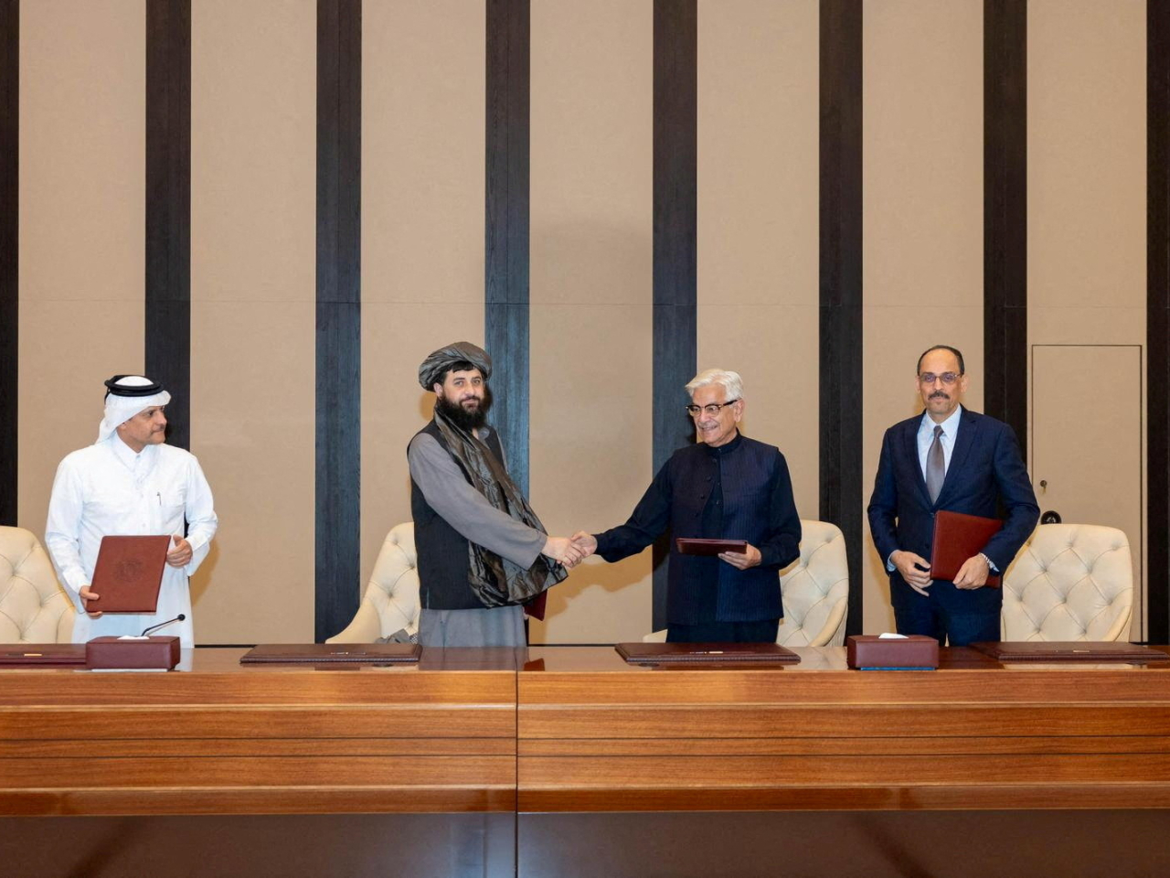 巴基斯坦及阿富汗官員本月較早時,在卡塔爾和土耳其斡旋下簽訂停火協議。(路透社資料圖片)