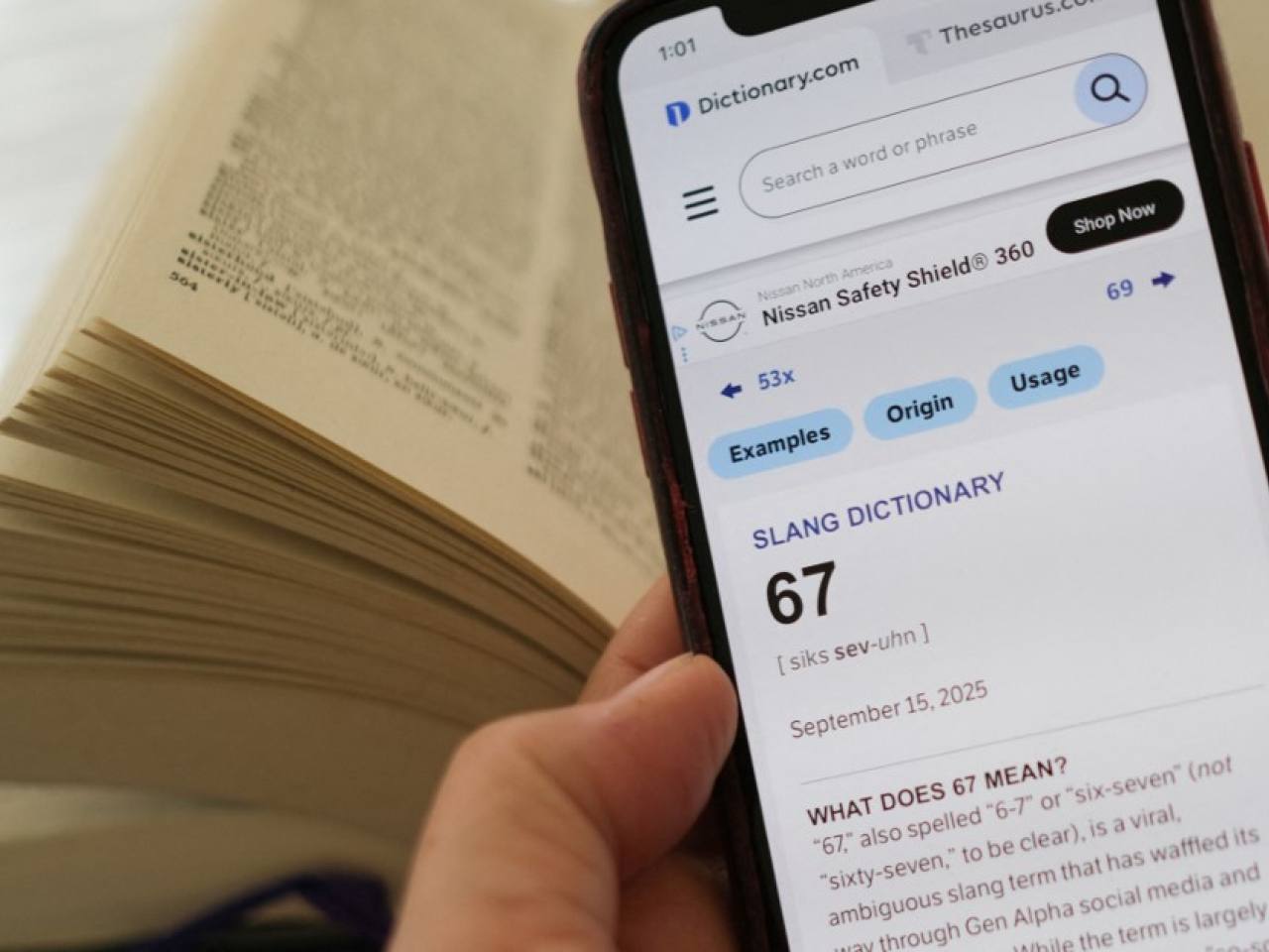 Dictionary.com admits that it’s not exactly sure what '67' actually means. Photo: AFP