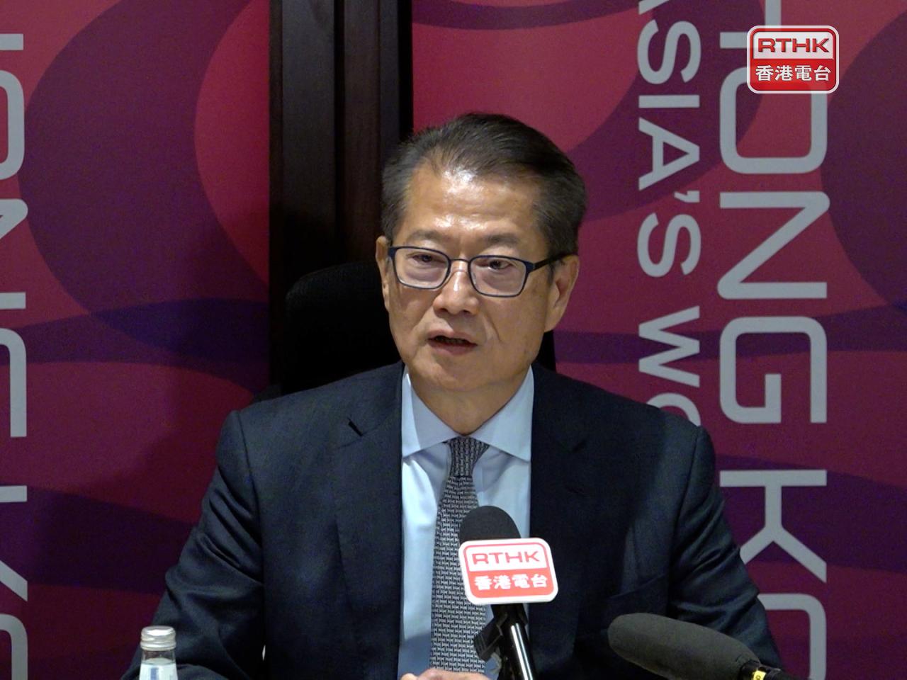 陳茂波總結沙特阿拉伯訪問行程。(麥偉康攝)