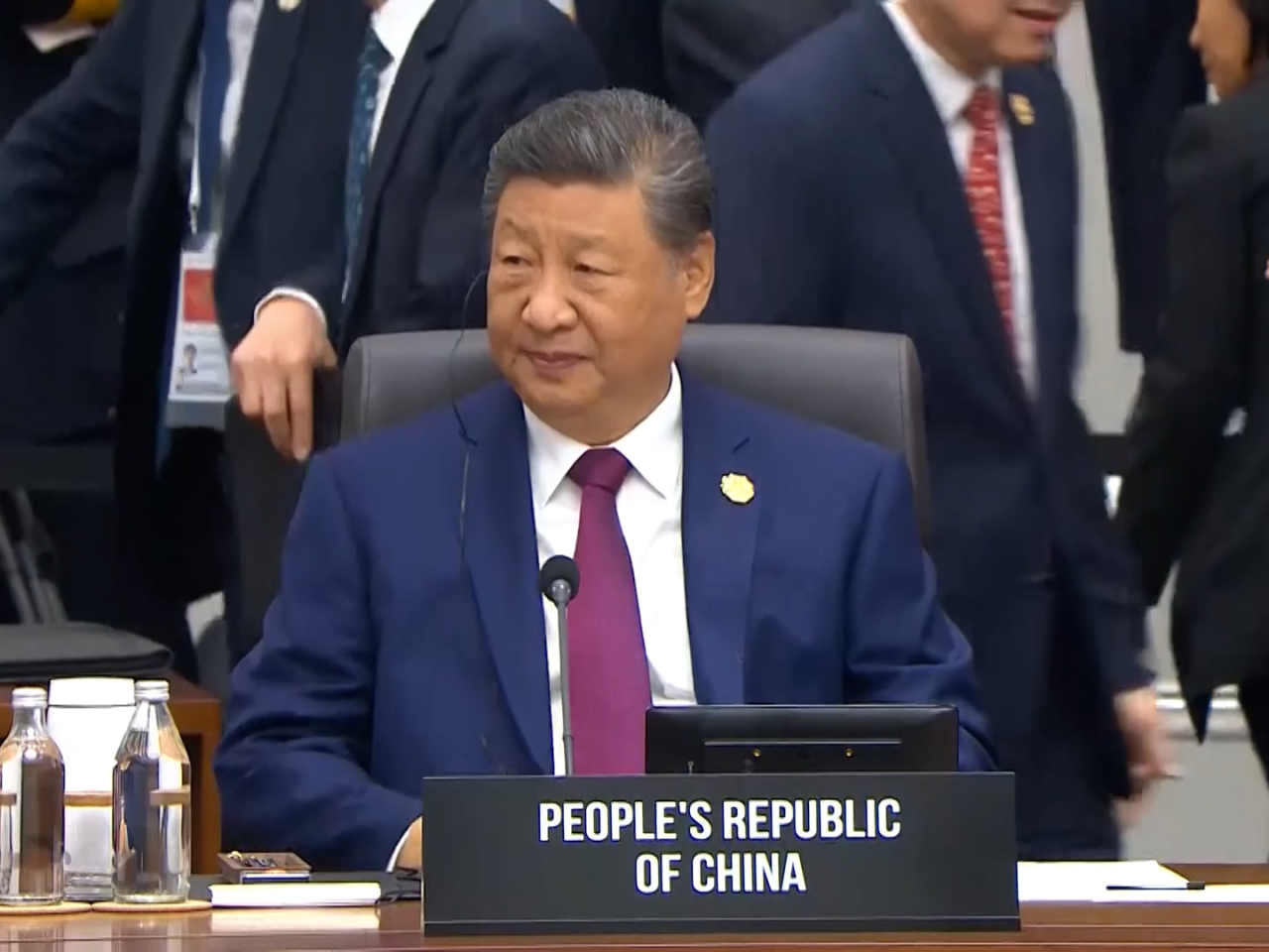 習近平說中國始終堅持對外開放的基本國策，以實際行動推動建設開放型世界經濟。（路透社）