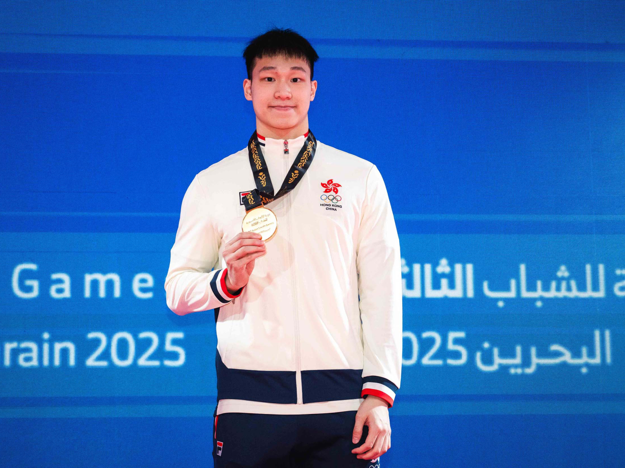 徐奕祺在男子50米蛙泳奪金。（港協暨奧委會提供）