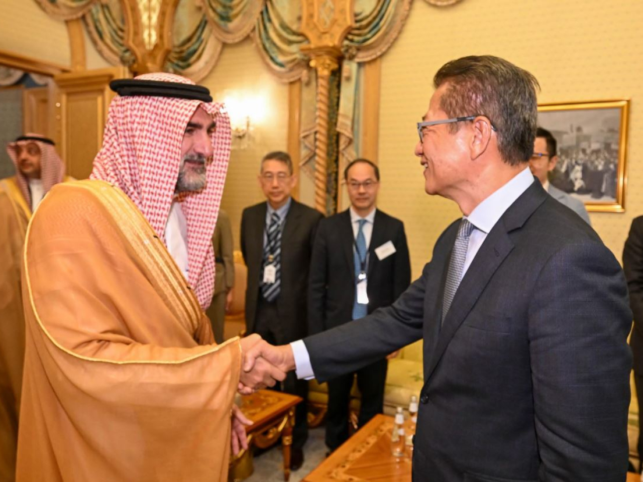 Finance chief, Paul Chan, meets with the Governor of the Public Investment Fund of Saudi Arabia, Yasir Othman Al-Rumayyan, before concluding his visit to Riyadh. Photo: Courtesy of Government Information Services