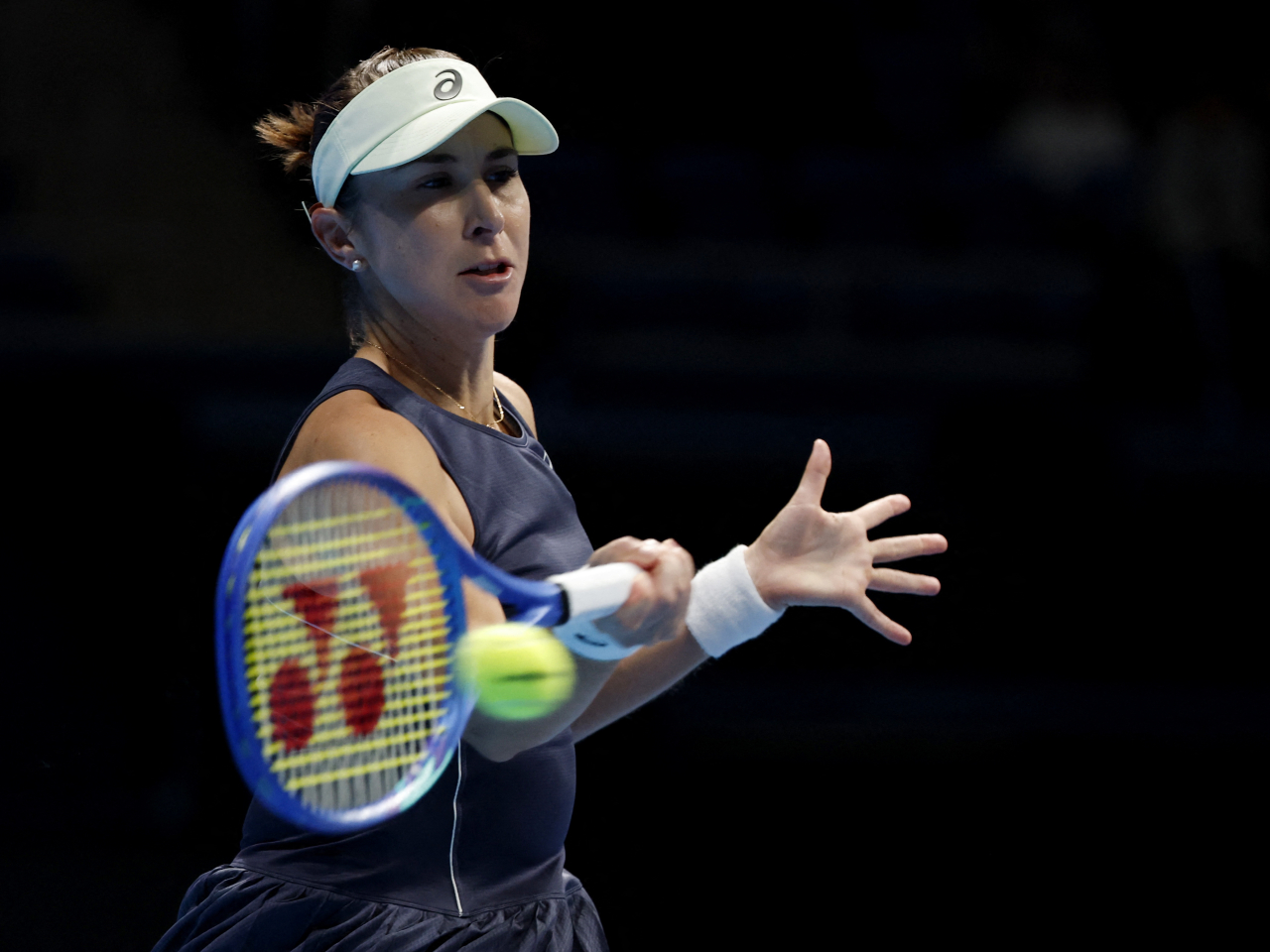 Belinda Bencic is believed to be nursing a thigh injury. File photo: Reuters