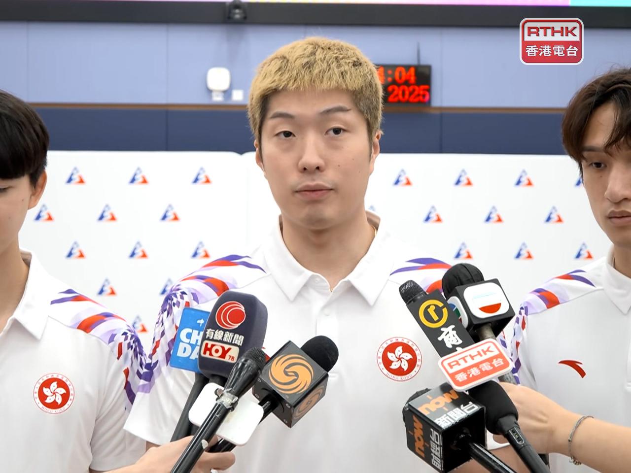 張家朗希望發揮得好,市民打氣聲是最大優勢。(廖漢榮攝)