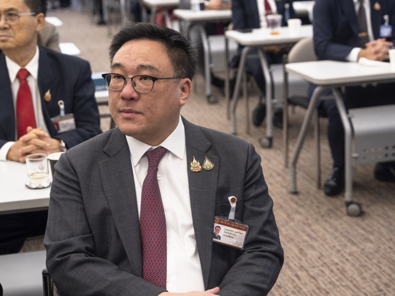 泰國為泰黨舉行會議，選出朱拉汶為新一任黨魁。（法新社資料圖片）