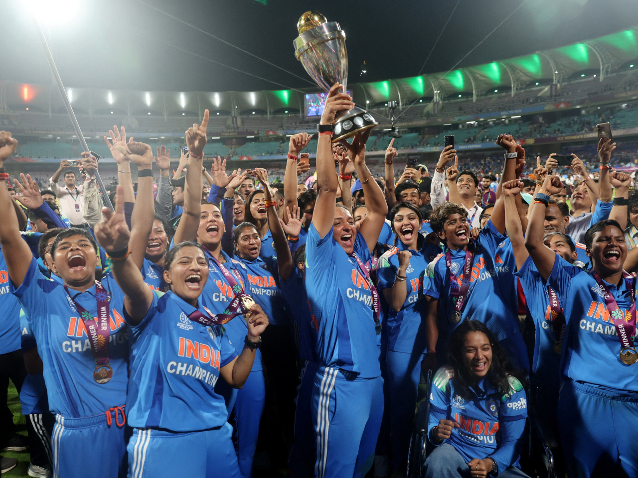 The victory came on India's third attempt to get over the line, after finishing runners-up in 2017 and 2005. Photo: Reuters