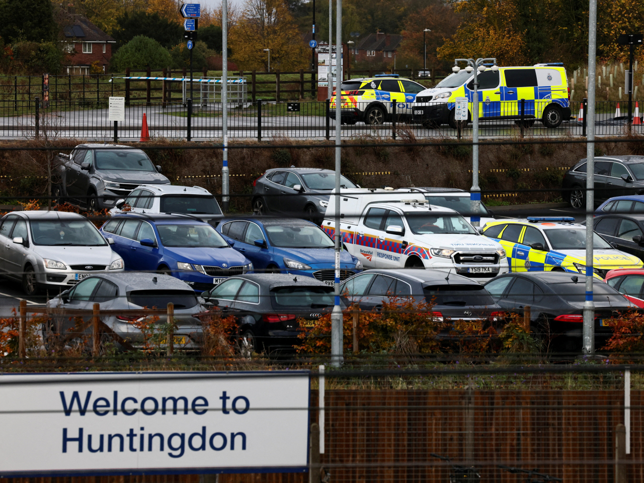 事發火車停靠的劍橋郡亨廷登車站，當地星期一下午重開。（路透社資料圖片）