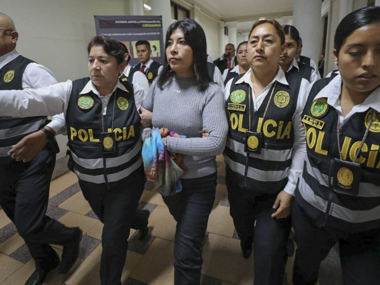 Mexico's decision to grant asylum to former Peruvian prime minister Betssy Chavez (centre) prompted Peru to sever diplomatic relations with the country. File photo: AFP
