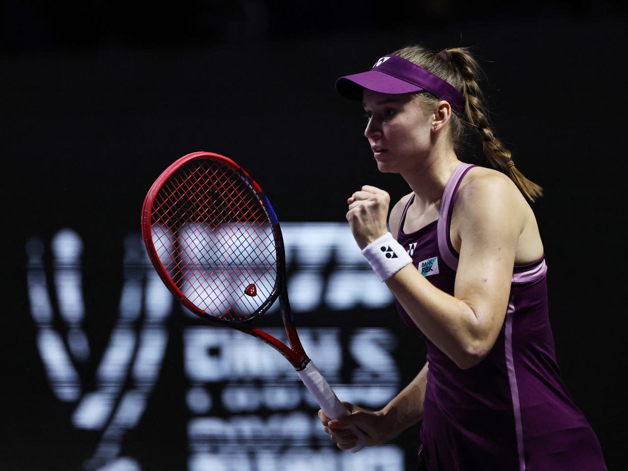 The victory earned Rybakina a spot in the semis of the WTA Finals for the first time in her career. Photo: Reuters