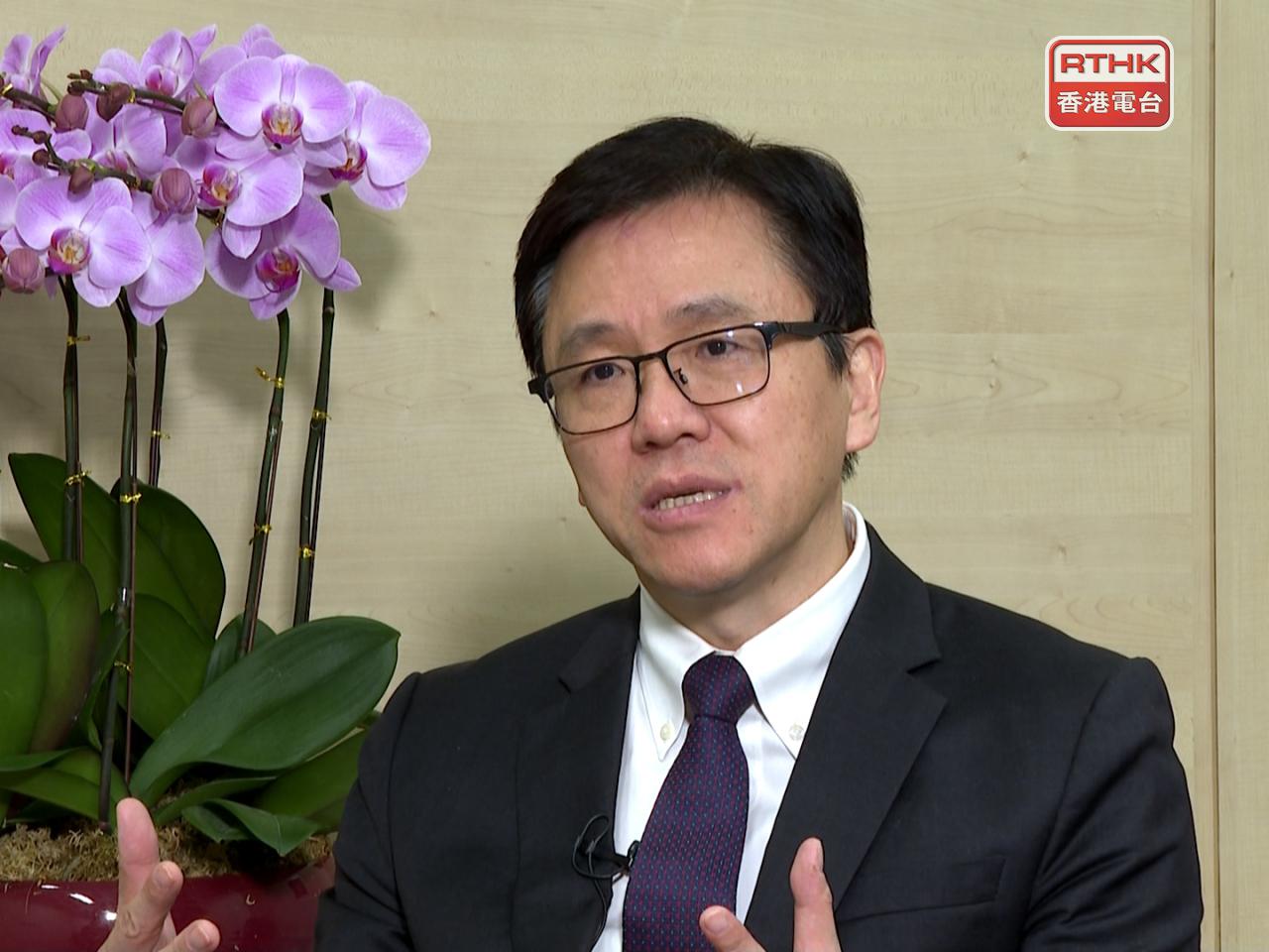 孫東表示，香港在數碼競爭力排名再度提升屬可喜成果。（港台圖片）