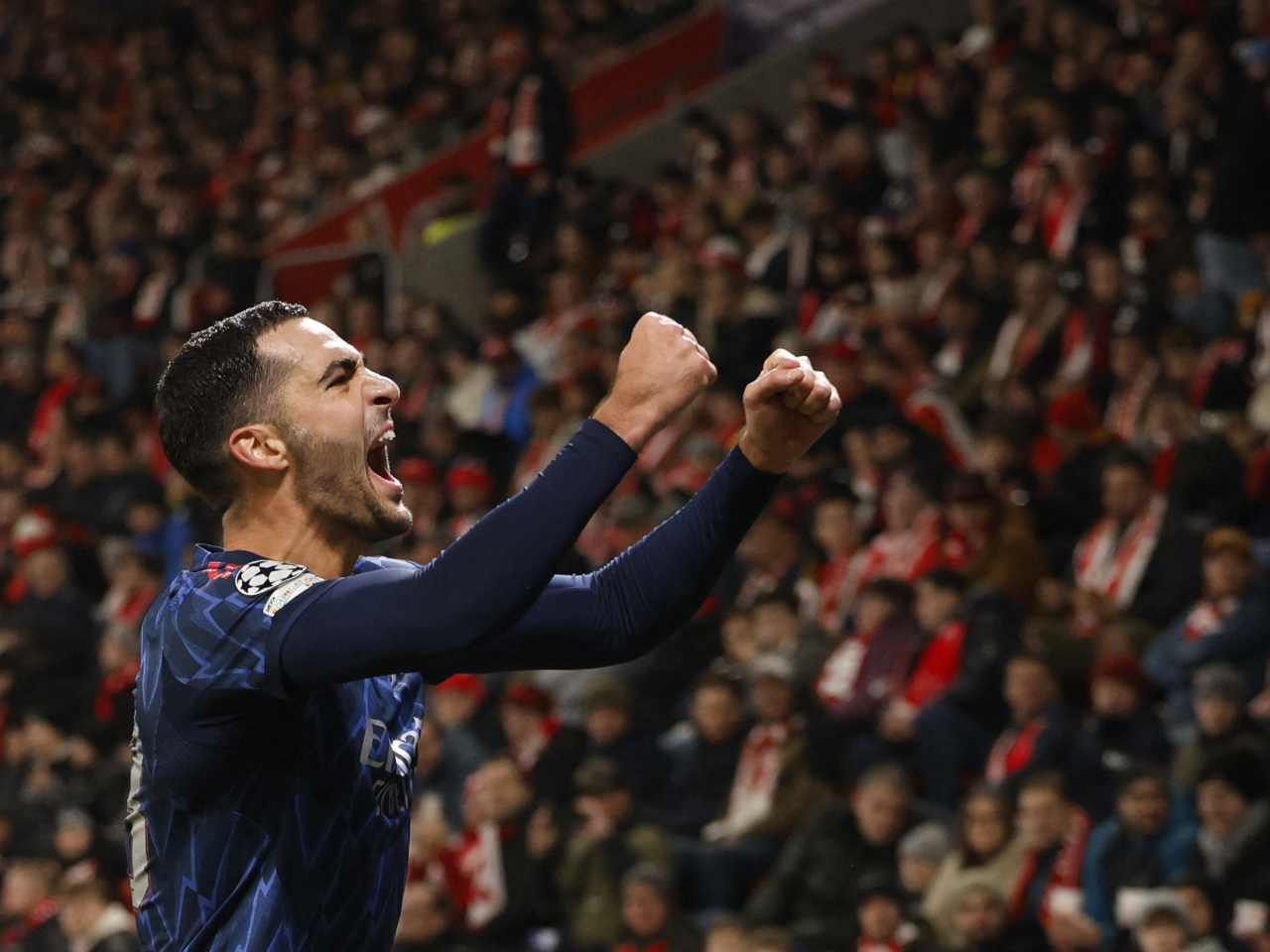 Mikel Merino struck twice in the second half to earn the Gunners all three points. Photo: Reuters
