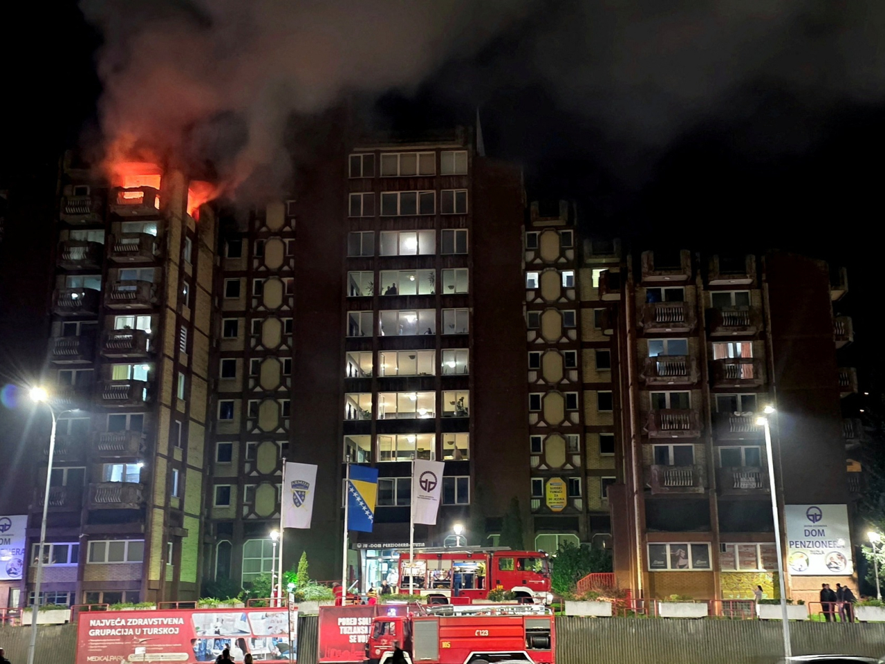 A nursing home in the Bosnian town of Tuzla said 10 residents died in a fire that broke out late on Tuesday. Photo: Reuters