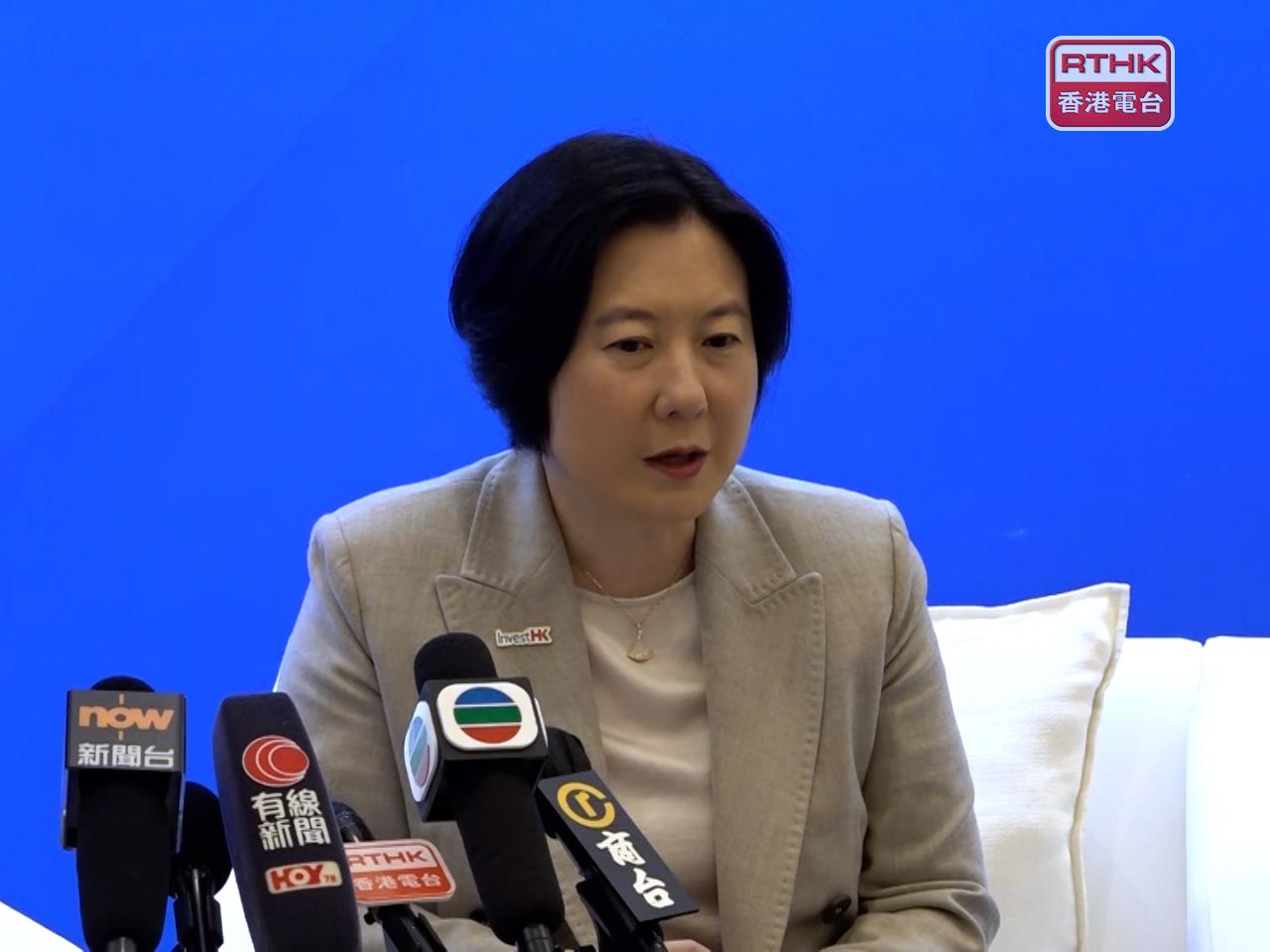 劉凱旋表示，內地企業借本港作為跳板走出去。（劉澤浩攝）