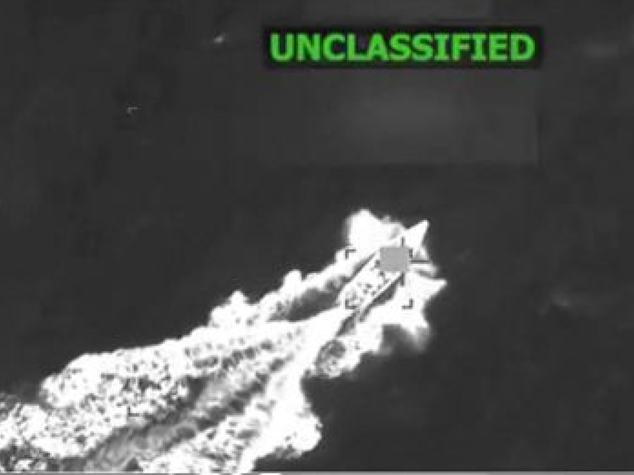 A screen grab from a video posted by US Defence Secretary Pete Hegseth on his X account shows the alleged drug-trafficking boat in the Caribbean. Photo: AFP