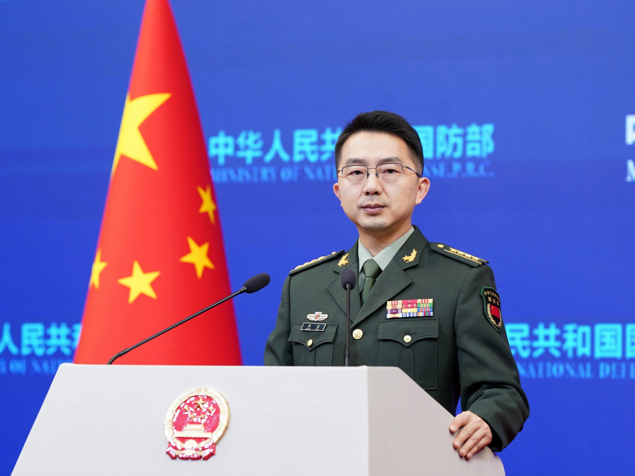 蔣斌說，只有徹底放棄「台獨」分裂圖謀，順應兩岸統一歷史大勢，才能為台灣帶來真和平。（國防部網頁圖片）