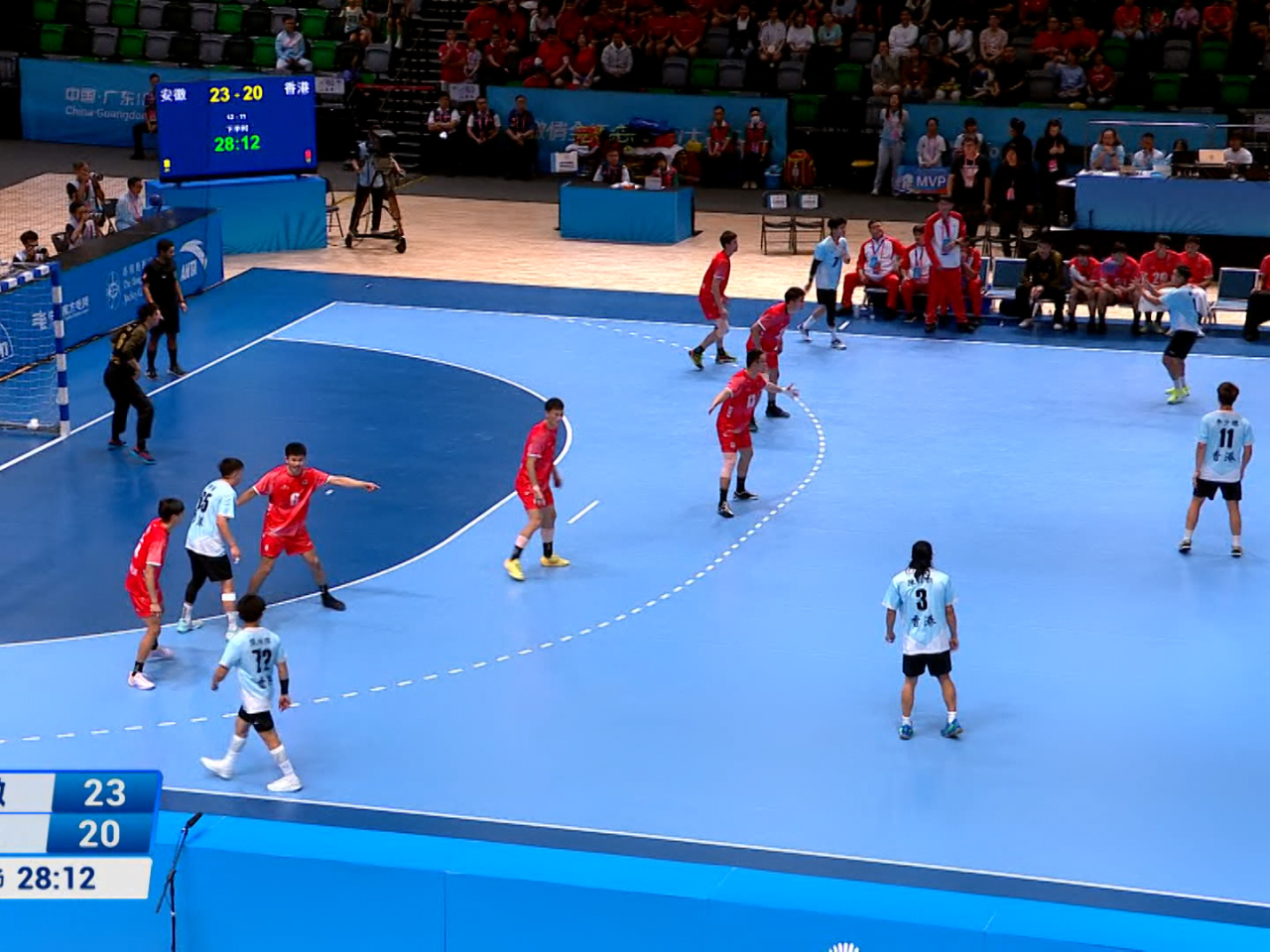 男子手球港隊不敵安徽，將於星期一轉戰銅牌賽，會對北京。