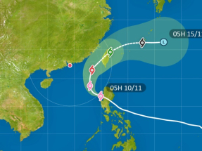 The observatory says it will assess the need for higher storm signals on Tuesday, depending on the storm&#039;s intensity, distance from Hong Kong, and local wind conditions. Graphic courtesy of the Hong Kong Observatory
