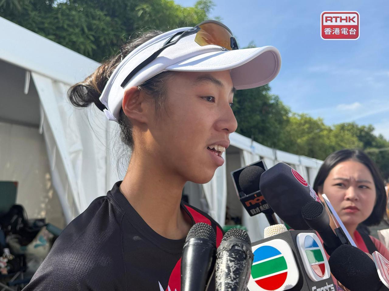 洪詠甄形容全運會比國際賽事難度更高。（盧紫菁攝）