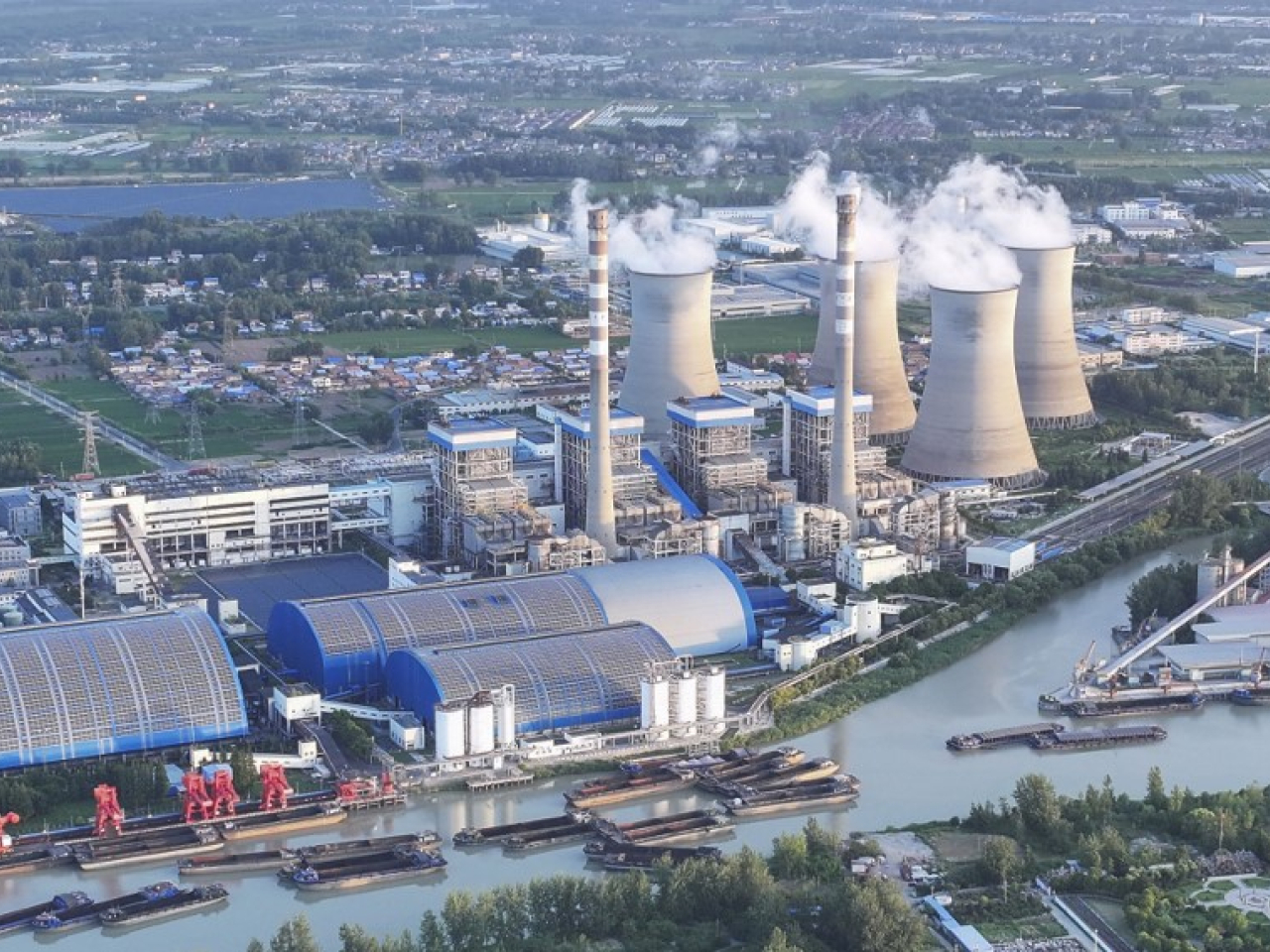 The power generation operation of Huaneng Huaiyin Power Plant in Jiangsu province. The country's emissions have been flat or falling, according to a new study. File photo: AFP