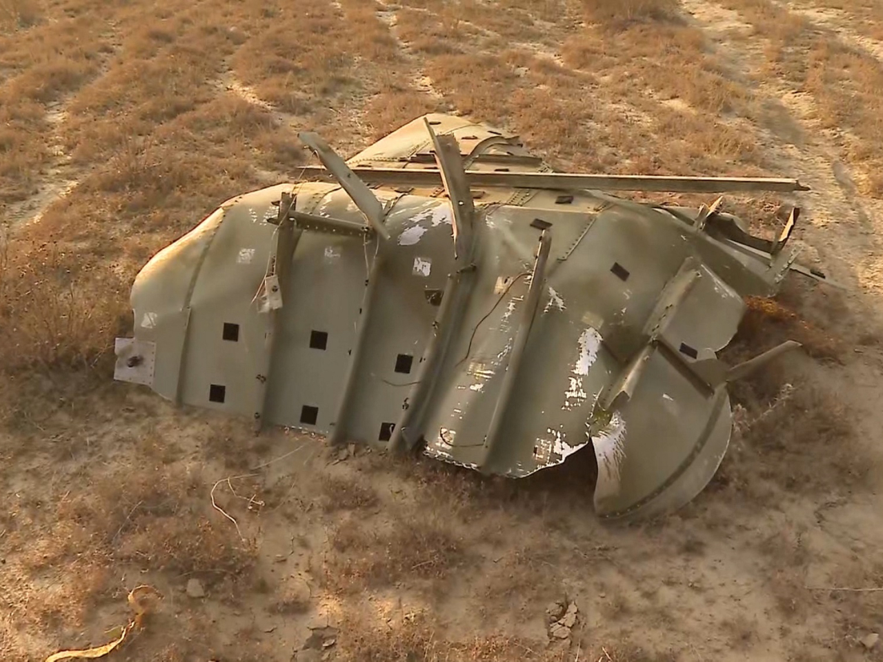 一架土耳其C-130「大力神」軍用運輸機在格魯吉亞境內墜毀。(路透社)