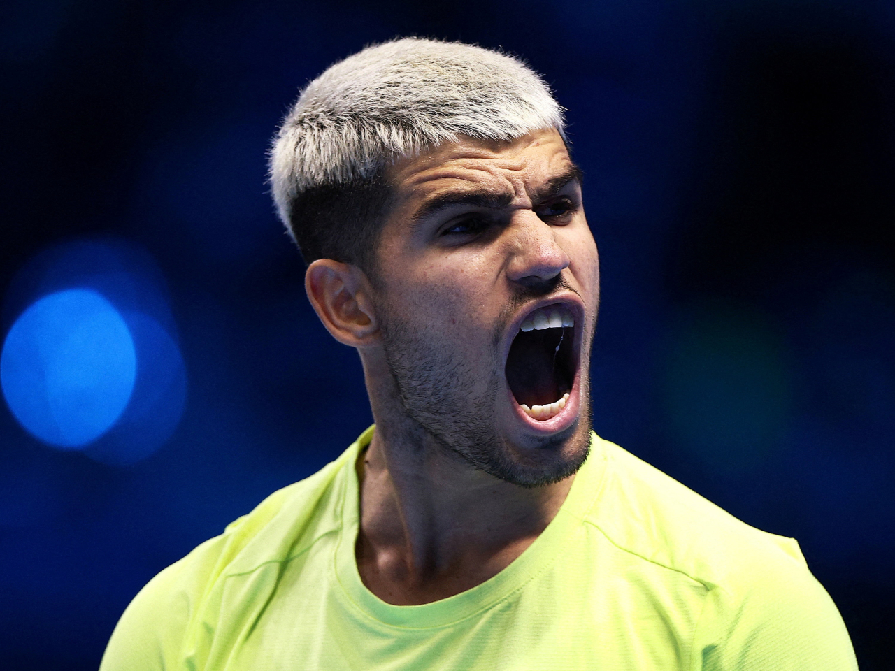 Alcaraz can clinch the world number one spot with a win over Lorenzo Musetti in his next match. Photo: Reuters