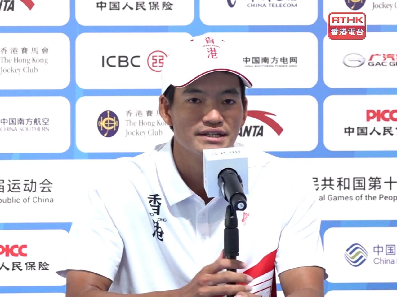 許龍一表示，希望發揮自身最好水平，以獲得獎牌。（施華駿攝）