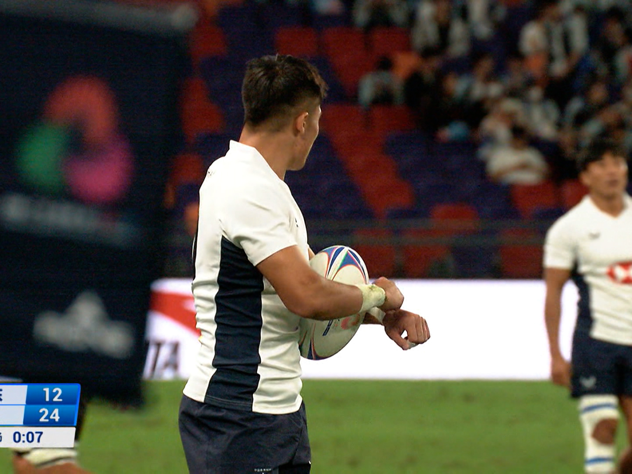 香港男子七人欖球隊，在啟德主場館亮相十五運會比賽。