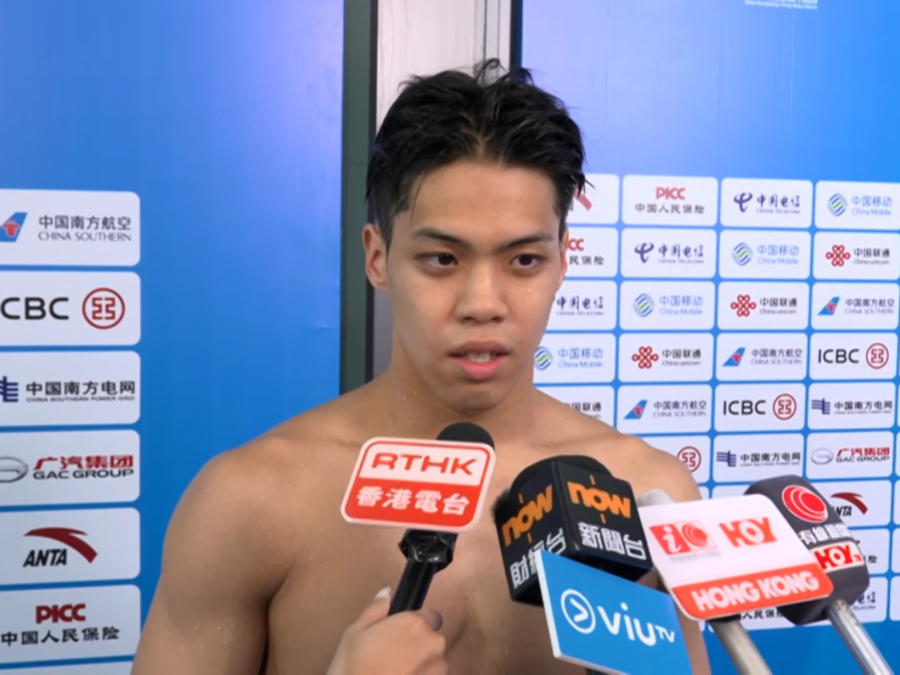 麥世霆表示，50米蛙泳不是自己主項，能晉級決賽已超出預期。