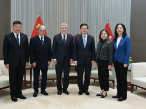 十五運會｜李家超與巴赫會面　冀深化香港與國際體育組織聯繫