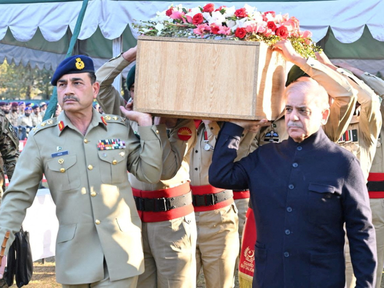 Army chief Asim Munir, left, will now be elevated to the new post of Chief of Defence Forces. File photo: Reuters