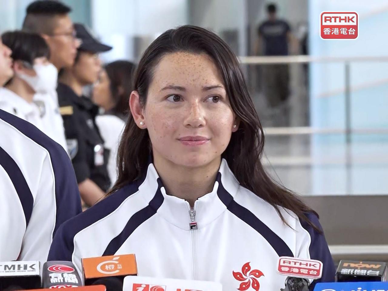 何詩蓓將出戰女子200米自由泳決賽，爭奪個人首面全運金牌。（港台圖片）