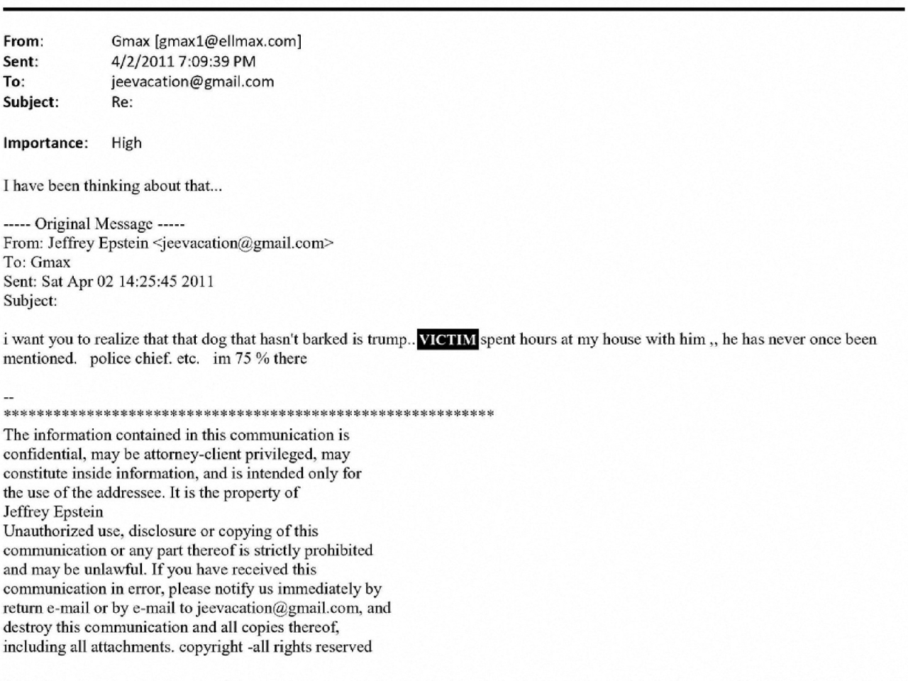 The Democrats on the US House Oversight Committee obtained the emails after subpoenaing Jeffrey Epstein's estate earlier this year. Photo: Reuters