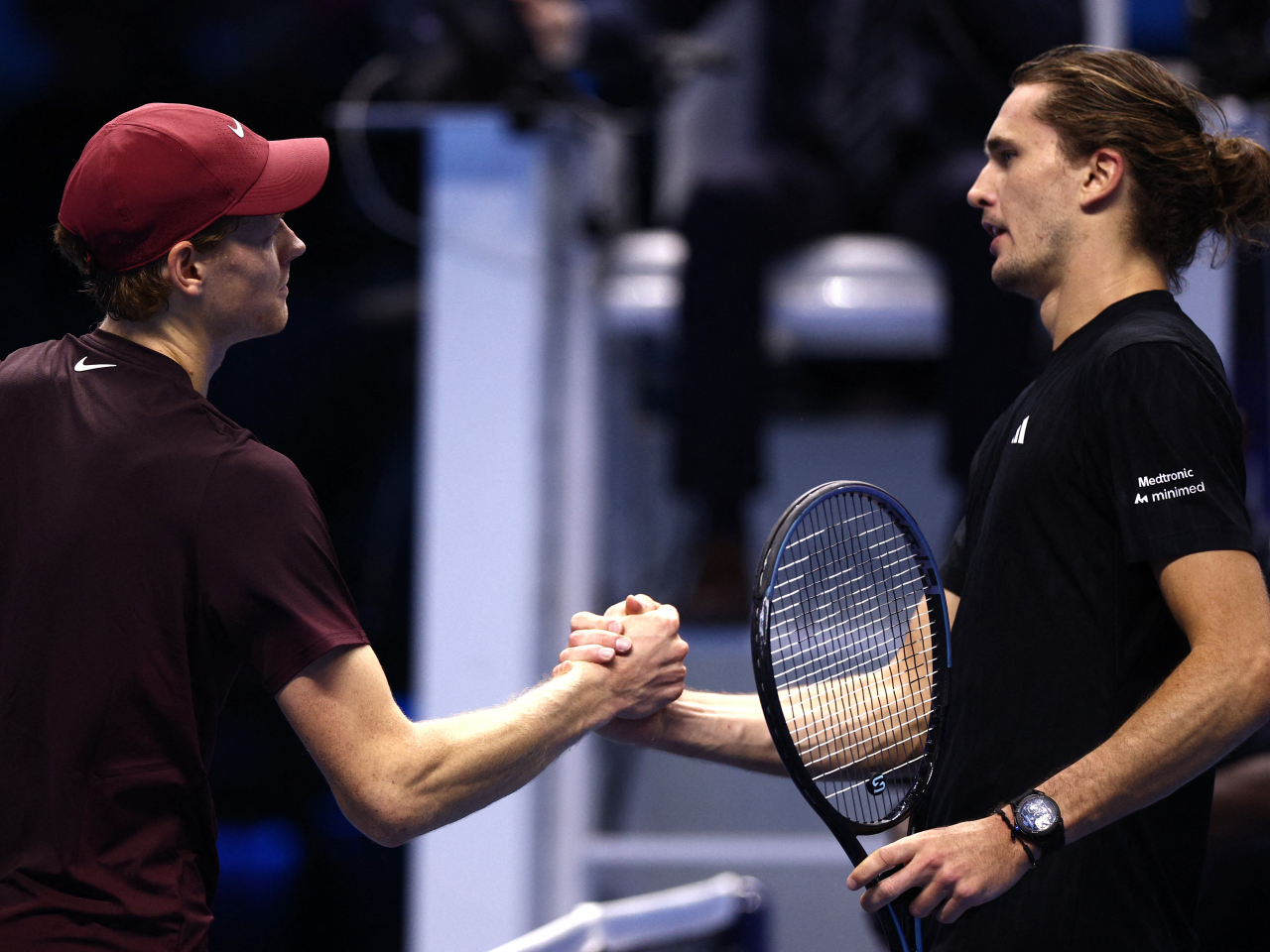 Sinner notched his third win over Zverev in the last 17 days. Photo: Reuters