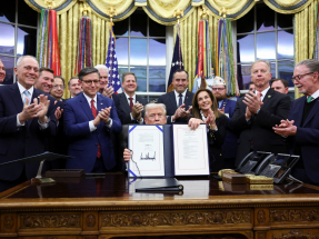 特朗普簽署臨時撥款法案　結束聯邦政府停擺