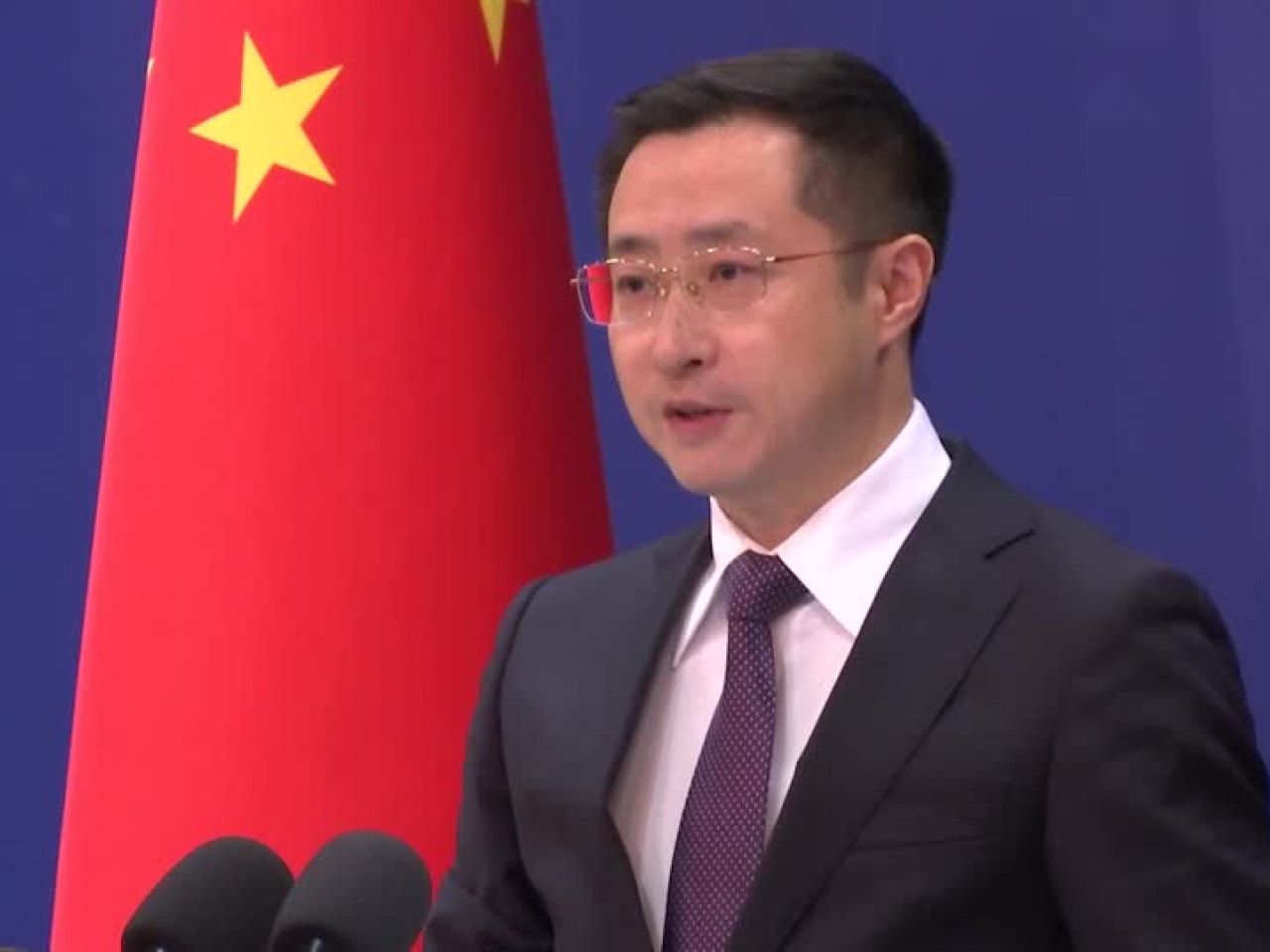 林劍：日方必須立即糾正、收回惡劣言論，否則一切後果必須由日方承擔。（路透社）