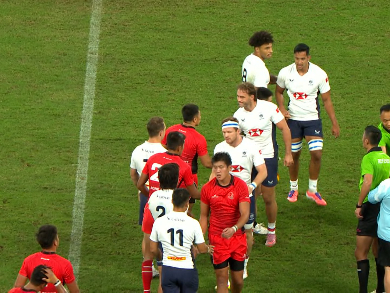 十五運會七人制橄欖球項目，港隊男子隊在小組最後一輪大勝內蒙古，三戰全勝晉級，今晚會鬥江蘇隊，爭取躋身明晚的金牌戰。