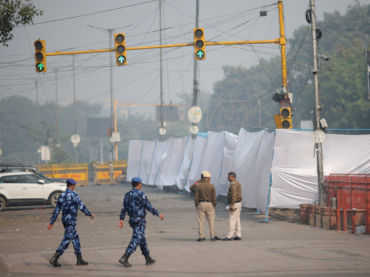 爆炸星期一晚在新德里熱門景點紅堡附近發生。（路透社資料圖片）