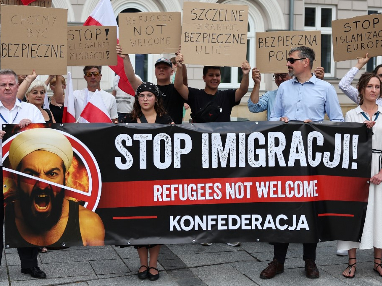 波蘭過往亦有團體舉辦反移民抗議活動。（法新社資料圖片）