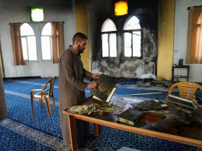 Two Palestinians killed, mosque torched in West Bank