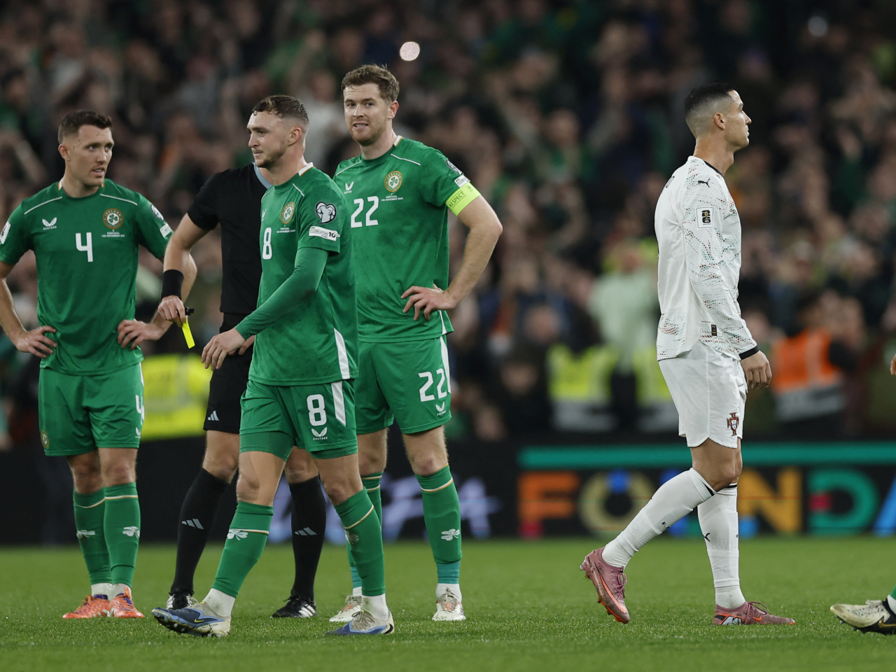 Ronaldo was given his marching orders in the 61st minute of Portugal's match against Ireland. Photo: Reuters