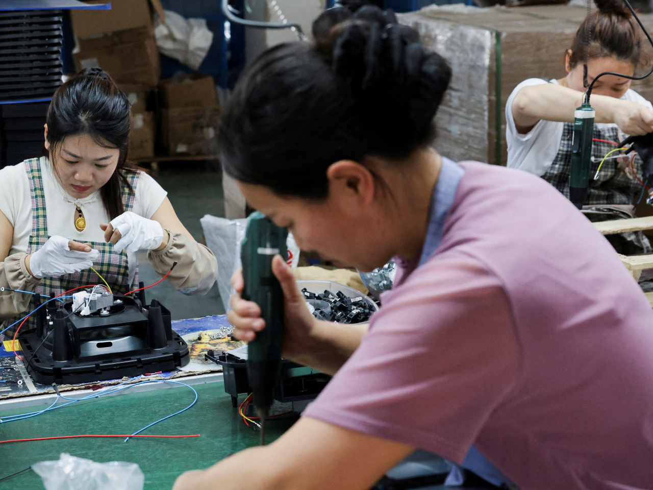 Industrial output rose 4.9 percent in October and 6.1 percent growth for the first 10 months of the year. File photo: Reuters