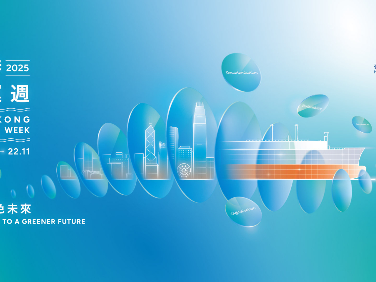 「香港海運週2025」將於下周日一連7日舉行，以「航向綠色未來」為主題。