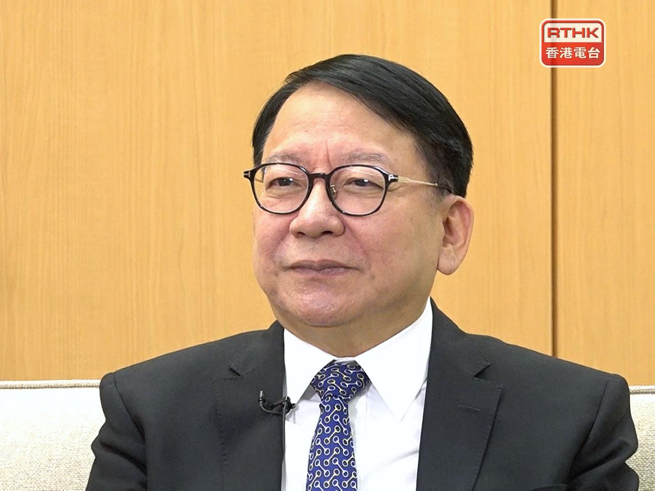 陳國基指出，公務員應該以身作則，投票是應有之義，但政府不會強逼任何人。（郭志強攝）