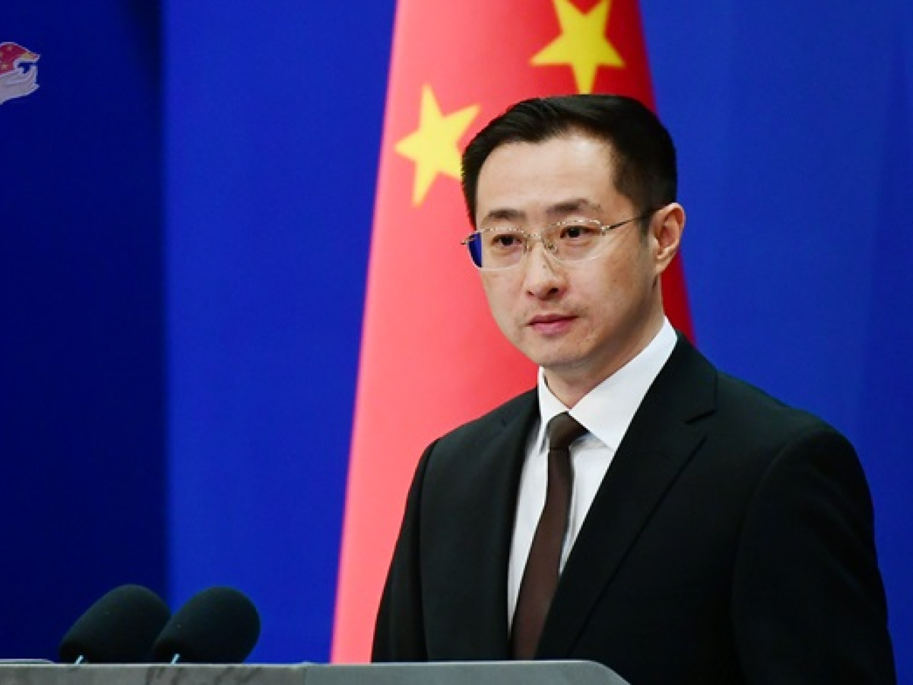 林劍表示，中方對日方近期的軍事安全動向表示嚴重關切。（外交部網頁圖片）